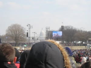 That &*%$# smudge over there is the President of the U.S.!