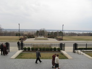The view of the Mississippi from the temple.